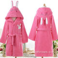 Rabbit Cartoon Design 100% Cotton Terry Kids Bathrobe